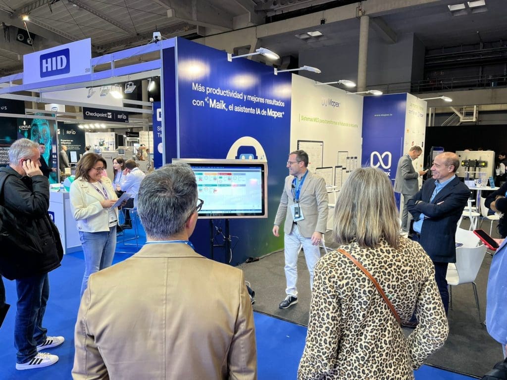 Mapex MES system technology tour at the Advanced Factories 2026 stand